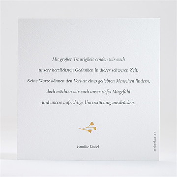 Beileidskarte Trauer Wilde Blume - vue 2