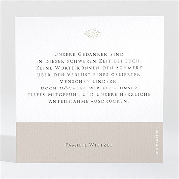 Beileidskarte Trauer Hommage - vue 2