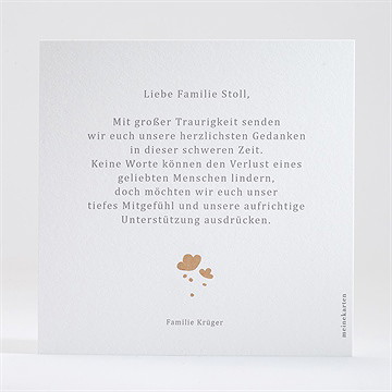 Beileidskarte Trauer Kraftprägung - vue 2