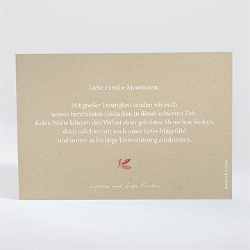 Beileidskarte Trauer Herbstblumen - vue 2