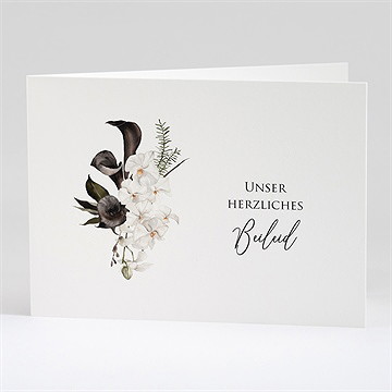 Beileidskarte Trauer Orchideen