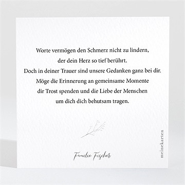 Beileidskarte Trauer Gegenwart & Erinnerung - vue 2