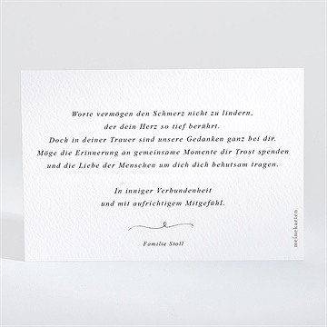 Beileidskarte Trauer Schöne Erinnerung - vue 2