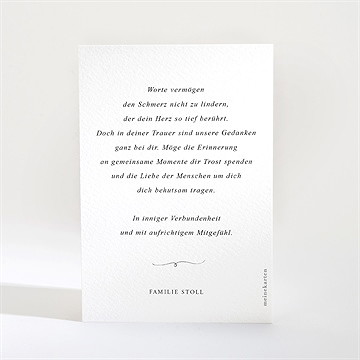 Beileidskarte Trauer Schöne Erinnerung - vue 2