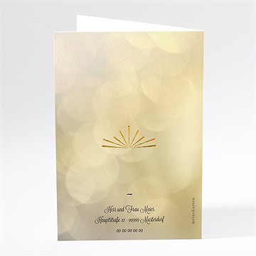 Einladung Hochzeitsjubiläum Champagnergläser Klappkarte - vue 3
