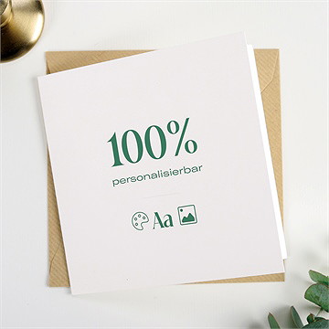 Einladung Taufe Blanco - 15X15cm (N46128)