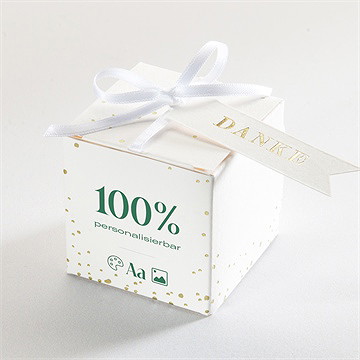 Geschenkbox Taufe Blanco-Geschenkbox - Gold