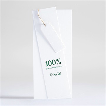 Hochzeitseinladung Blanco 21X9cm (N93160) - Vue 2