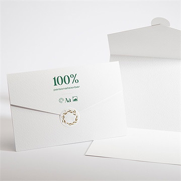 Hochzeitseinladung Blanco - 17,4X11,8Cm (N97167)