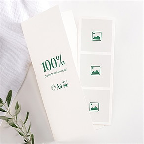 Hochzeitseinladung blanco 9x21cm (n981131)