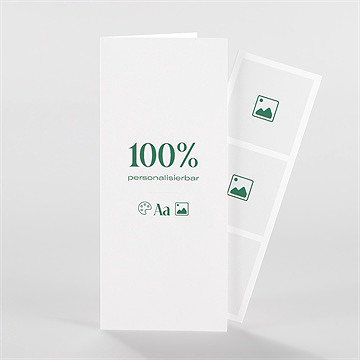 Hochzeitseinladung Blanco 9X21cm (N981131) - vue 2