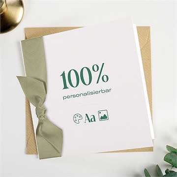 Hochzeitseinladung Blanco 15X15cm (N461109)