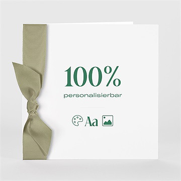 Hochzeitseinladung Blanco 15X15cm (N461109) - vue 2