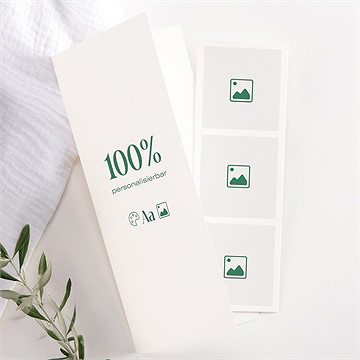 Dankeskarte Hochzeit Blanco Fotostreifen (N981132)