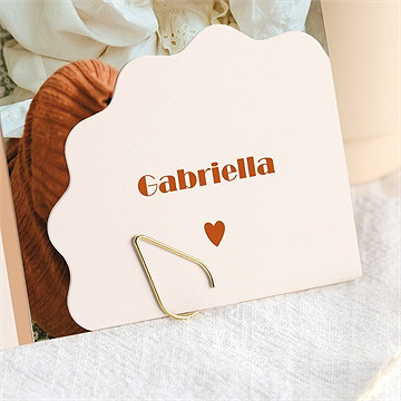 Geburtskarte Terrakottastreifen - vue 2