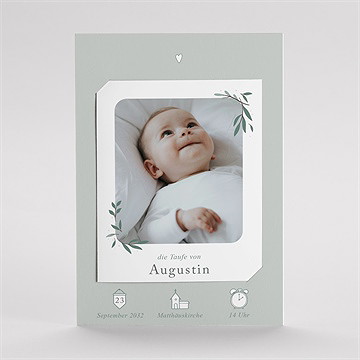 Einladung Taufe Verspielte Fotokarte - vue 3