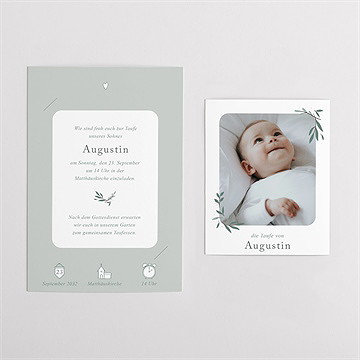Einladung Taufe Verspielte Fotokarte - vue 4