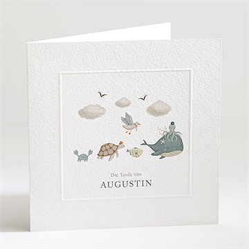Einladung Taufe Kleine Meerestiere
