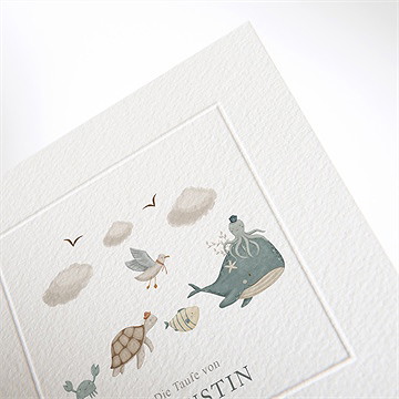 Einladung Taufe Kleine Meerestiere - Vue 2