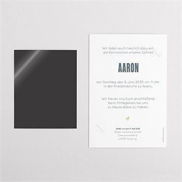 Einladung Kommunion Lamm - Dos du faire-part