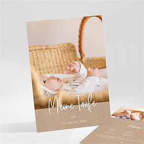 Einladung Taufe kraftpapierimitation