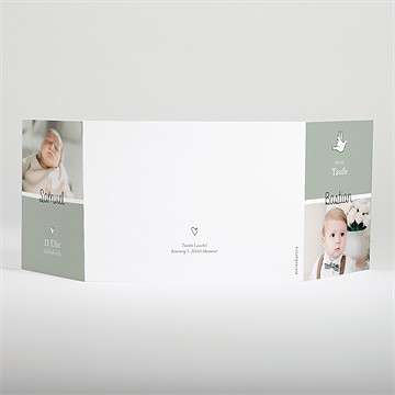 Einladung Taufe Kleine Brüder Doppelklapp - Vue 3