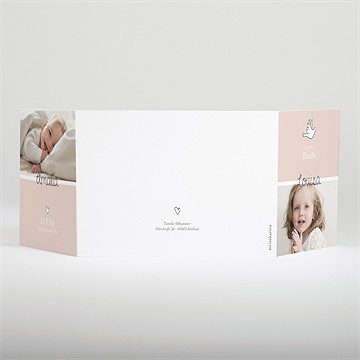 Einladung Taufe Kleine Schwestern Doppelklapp - Vue 3