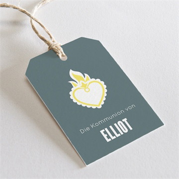 Geschenkanhänger Kommunion Heiliges herz