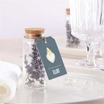 Glasfläschchen mit Korken Kommunion Heiliges herz