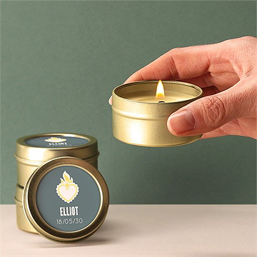 Kerze Kommunion Heiliges Herz - vue 2