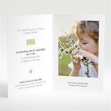 Einladung Taufe Taube Des Friedens - Vue 2