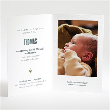 Einladung Taufe Brennendes Herz - Vue 2