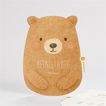 Einladung Taufe Knuddelbär - vue 2