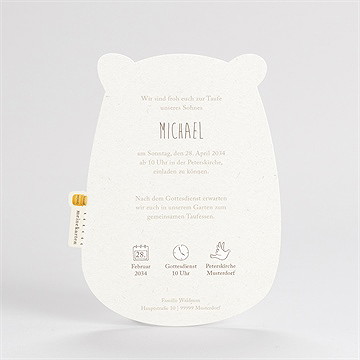 Einladung Taufe Knuddelbär - Vue 3