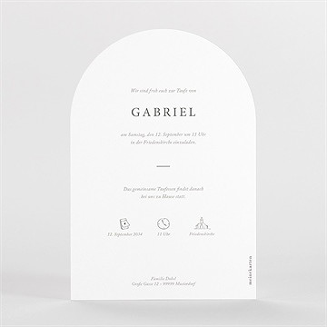 Einladung Taufe Fotostreifen Taufe Halbrund - vue 2