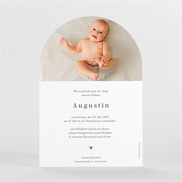 Einladung Taufe Fotovielzahl Halbrund - vue 2