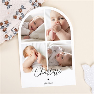 Einladung Taufe ein bunter mix halbrund