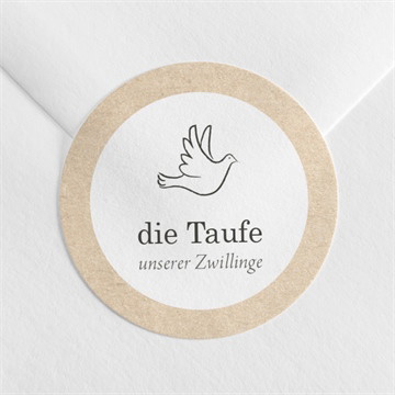 Aufkleber Taufe Zwillingsillustrationen