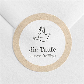 Aufkleber Taufe Zwillingsillustrationen
