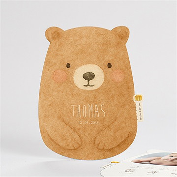 Geburtskarte Kuschelbär - vue 2