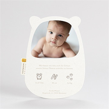 Geburtskarte Kuschelbär - Vue 3