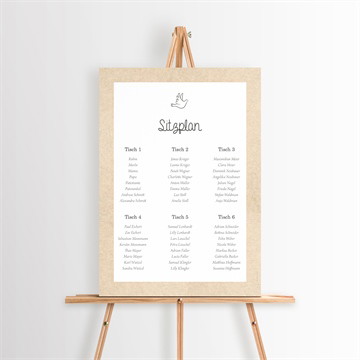 Sitzplan Taufe Zwillingsillustrationen