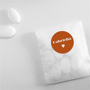 Sticker Geburt Terrakottastreifen - vue 4
