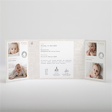 Einladung Taufe Reisepass Zur Taufe - vue 2