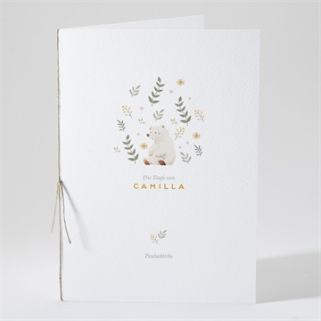 Kirchenheft Taufe Weißer bär