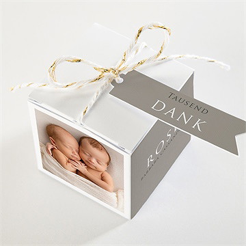 Geschenkbox Taufe Zwillinge - vue 3