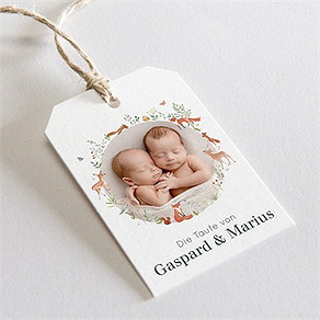 Geschenkanhänger Taufe wald