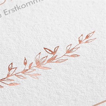 Einladung Kommunion Vogelschwarm - Mit Kupfer - vue 2
