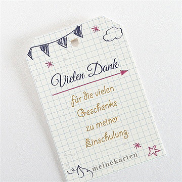 Geschenkanhänger Einschulung Endlich Schulanfang - Vue 3