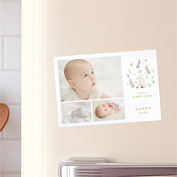 Dankeskarte Taufe Weißer bär